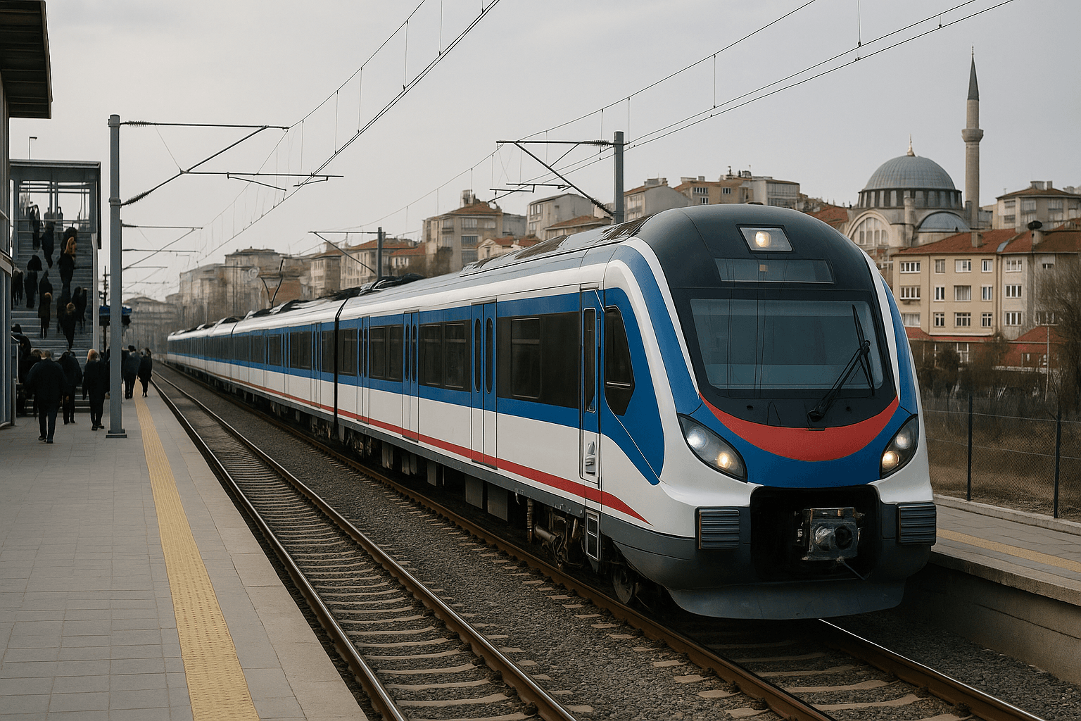 Milli Elektrikli Tren Halkalı-Uzunköprü Hattında Seferlere Başladı