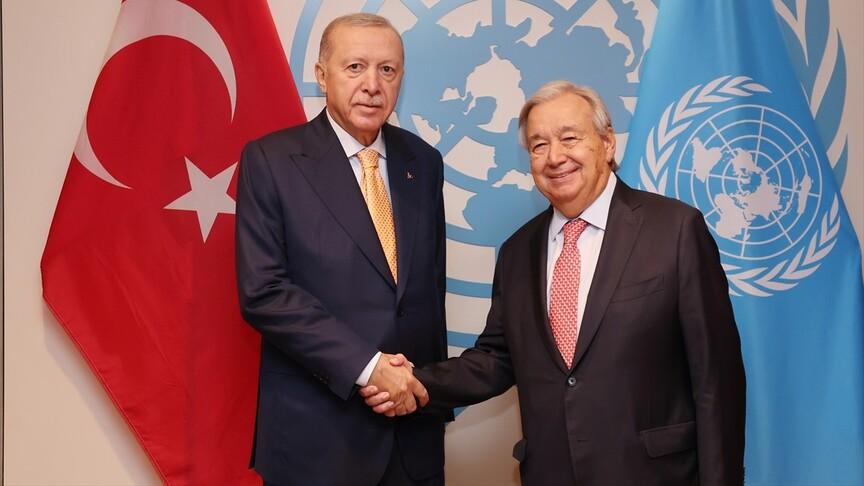 Erdoğan, BM Genel Kurulu sonrası Guterres ile görüştü