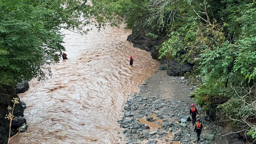 Giresun'da sel sularına kapılan 2 kişi için arama çalışması