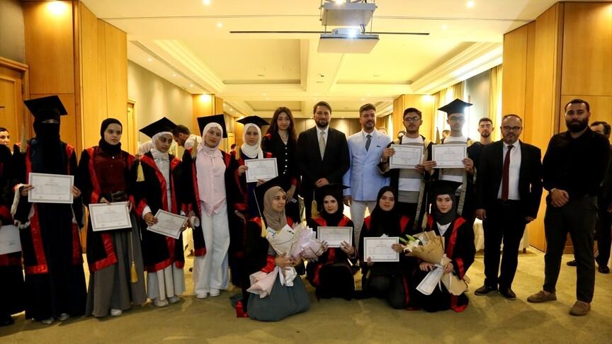 Suriye'de Türk lise diploması alan öğrencilere mezuniyet töreni