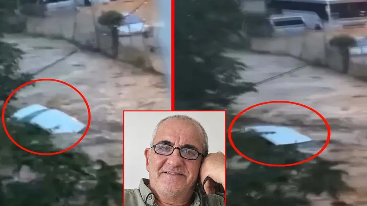 Sarıyer'deki selde kaybolan kişinin aracının sürüklendiği anlar görüntülendi