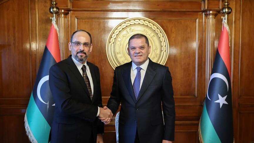 Kalın, Trablus'ta Dibeybe ile Libya'nın birliğini görüştü