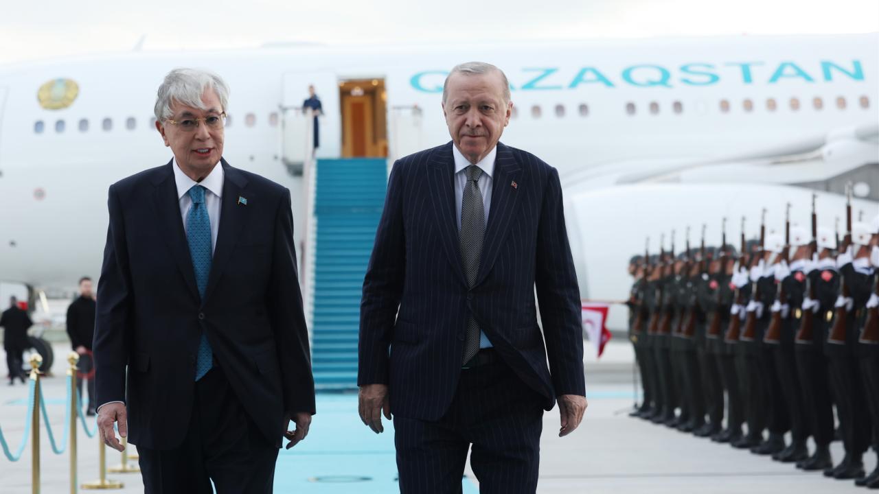 Kazakistan Cumhurbaşkanı Tokayev Ankara'da resmi törenle karşılandı