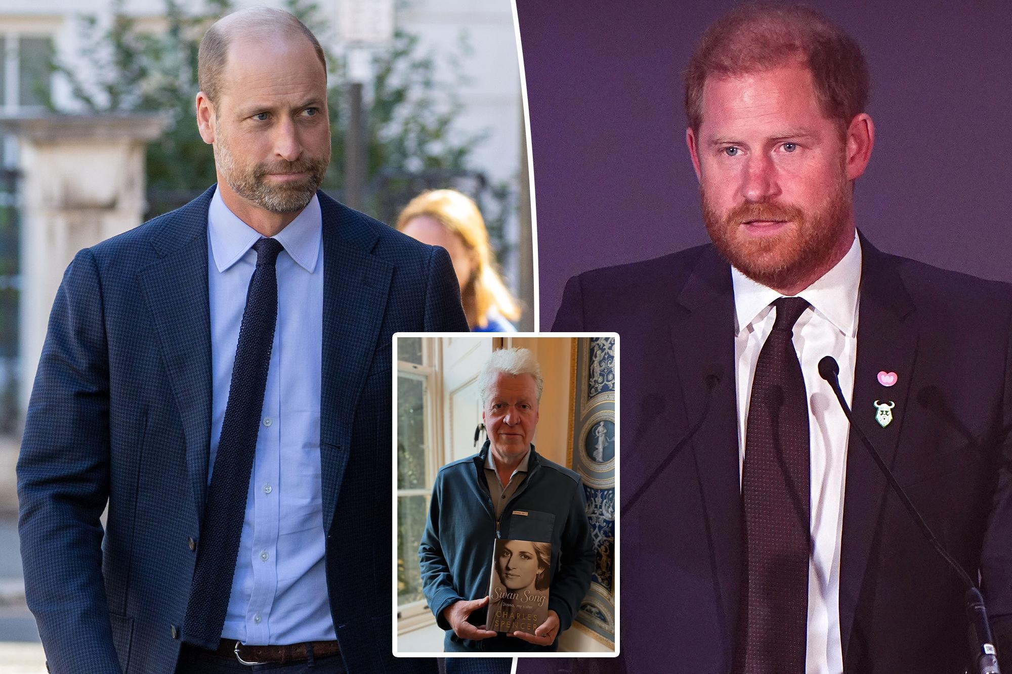 Diana'nın kardeşinin anı kitabına Harry ve William'dan sessizlik