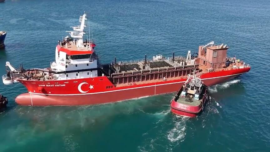 İlk yerli tarama gemisi UAB Mavi Vatan suya indirildi
