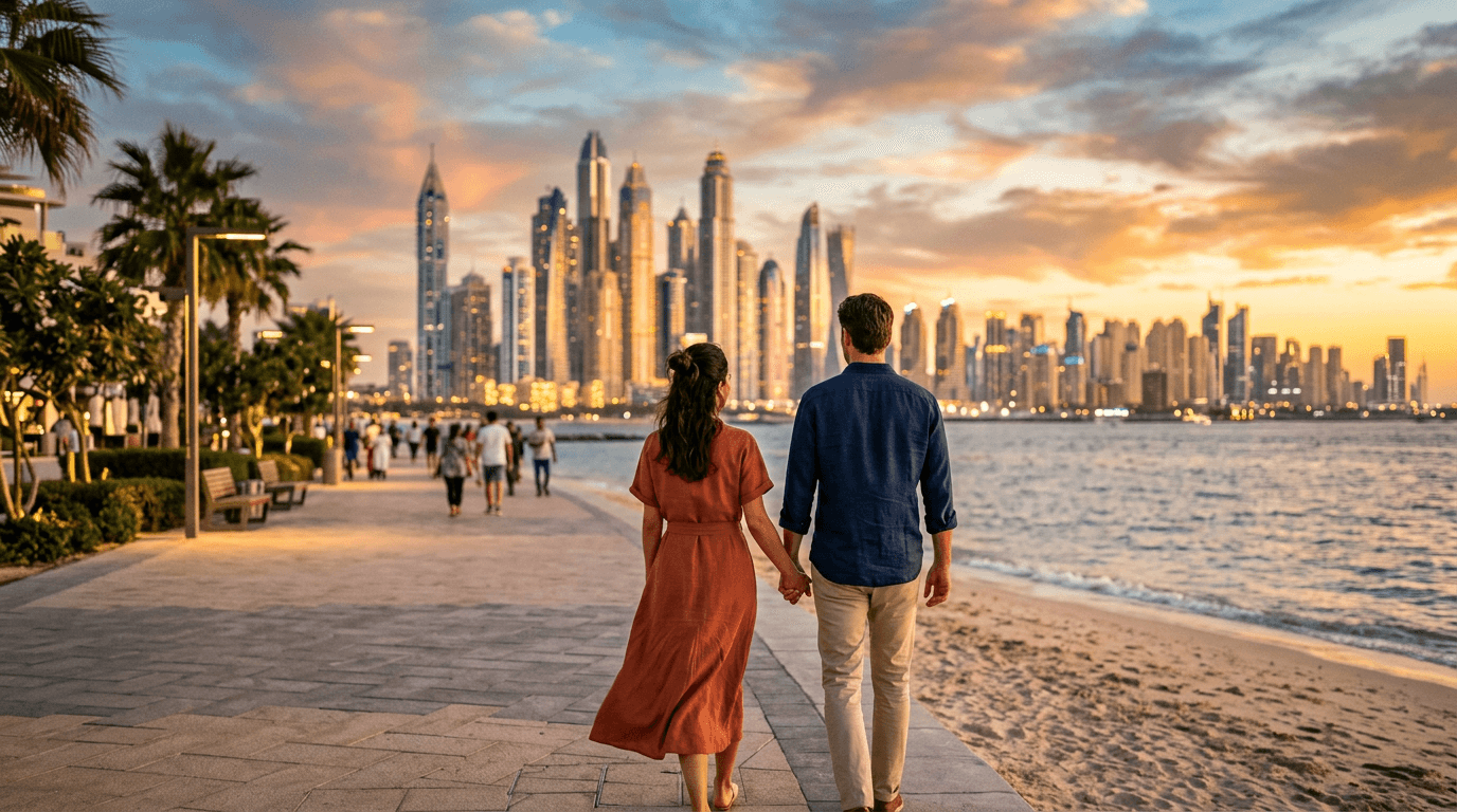Berk Oktay ve Yıldız Çağrı Atiksoy Dubai'de romantik tatil